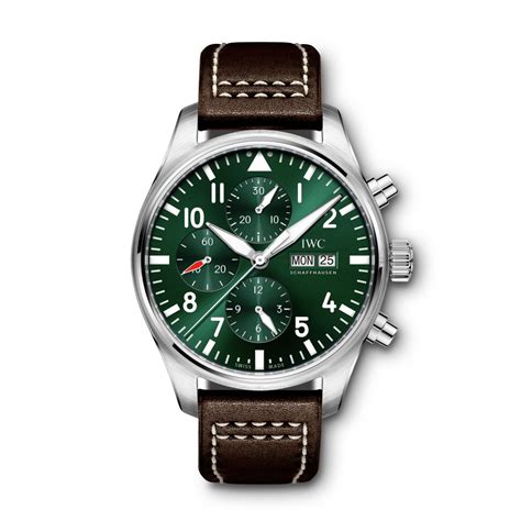 iwc pilot racing green|iwc green dials.